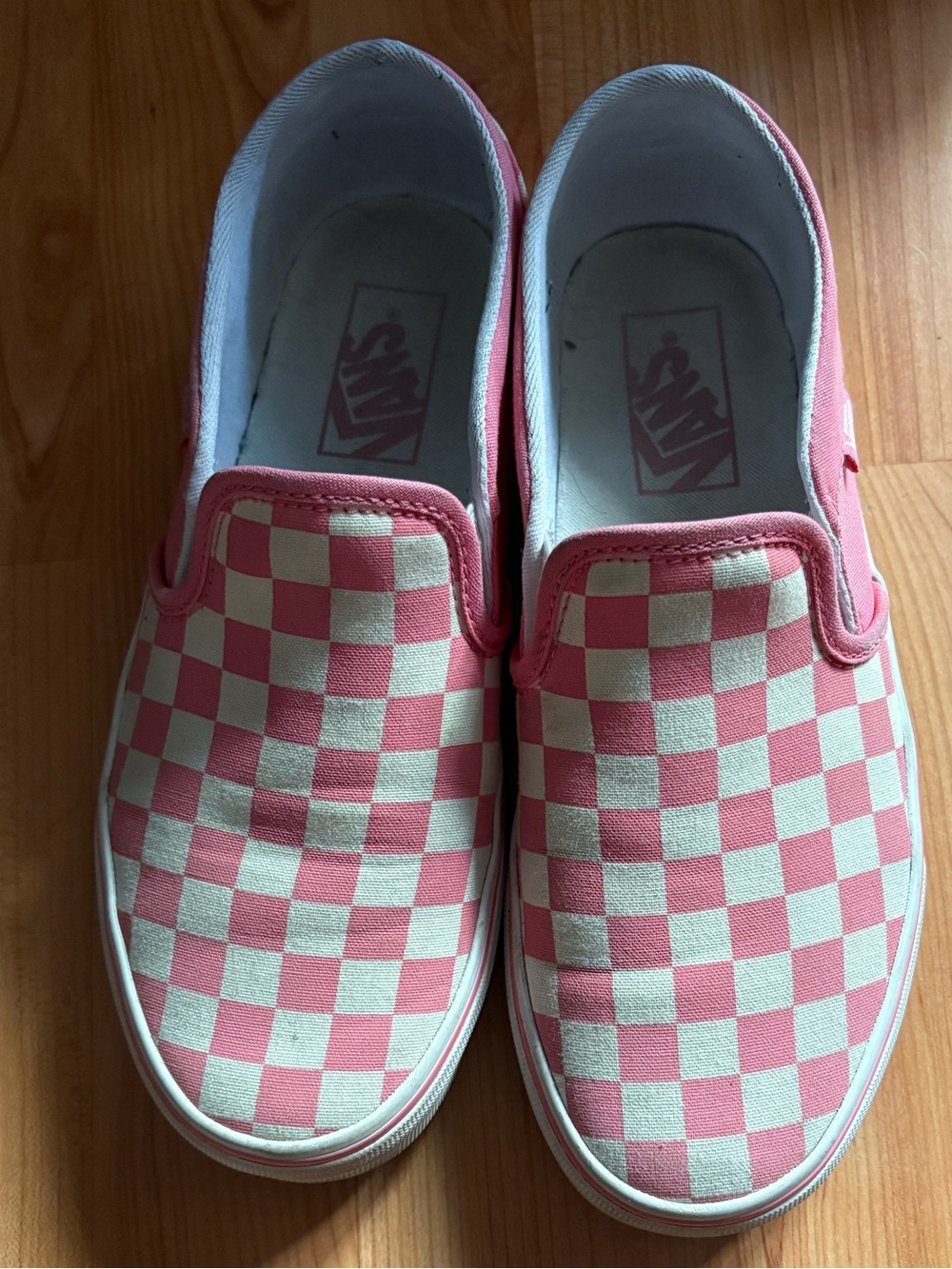 Pink Checkered Vans